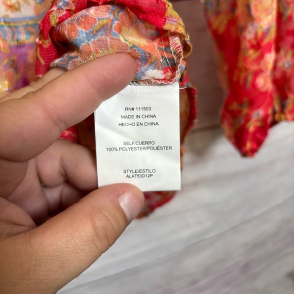 Fig and Flower Multicolor Floral Blouse Tunic Bohemian Small - Picture 5 of 6